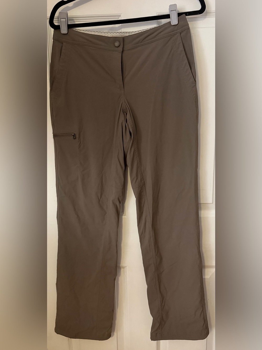L.L.Bean Comfort Trail Pants Women’s 4 Brown Hiking Outdoor Stretch